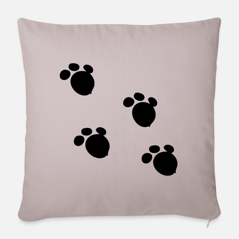 Bear Paw Muster - Sofakissen mit Füllung 45 x 45 cm - helles Taupe
