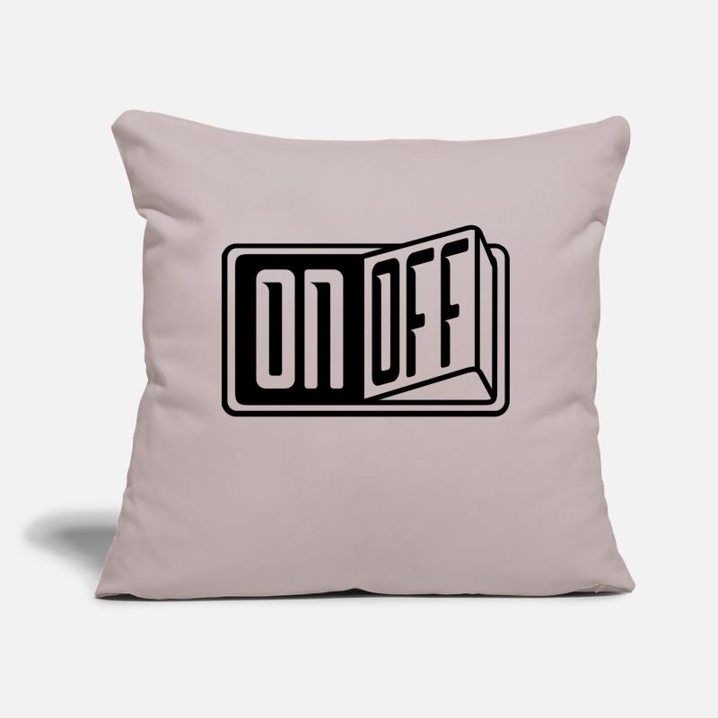 switch on off button turn on off Sofa pillow with filling 45cm x 45cm