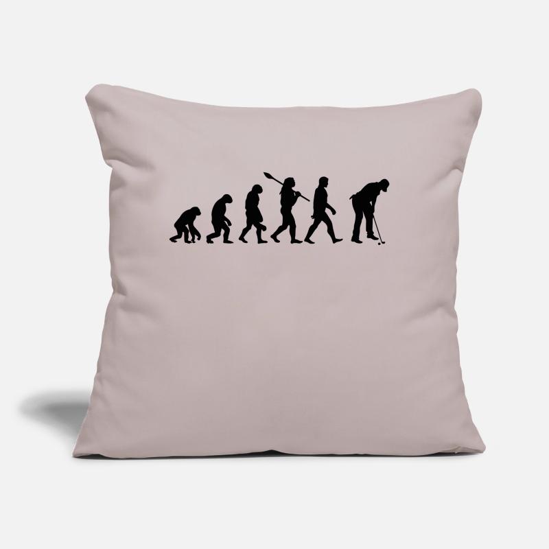 Golf Evolution from Monkey to Golfer Sofa pillow with filling 45cm x 45cm
