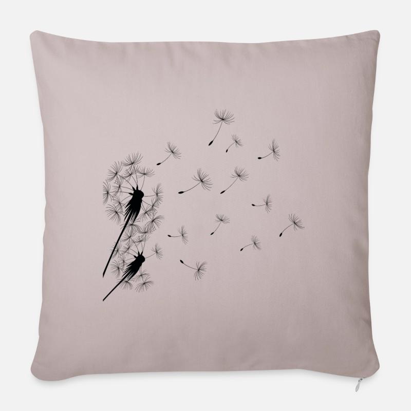 Pusteblumen Design - Sofakissen mit Füllung 45 x 45 cm - helles Taupe