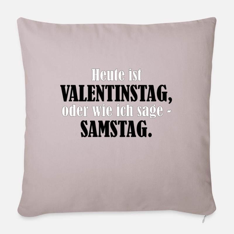 Valentinstag - Samstag - Sofakissen mit Füllung 45 x 45 cm - helles Taupe