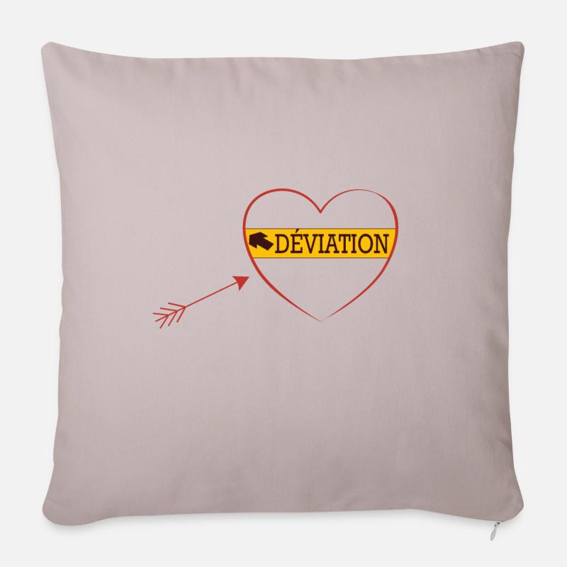 logo Déviation - Coussin et housse de 45 x 45 cm - taupe clair