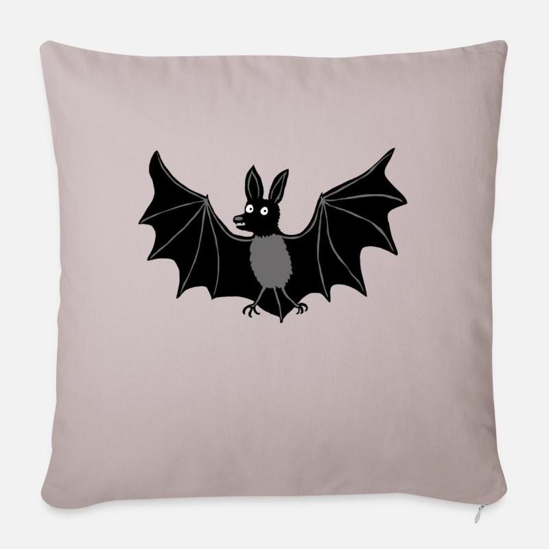 Fledermaus c - Sofakissen mit Füllung 45 x 45 cm - helles Taupe
