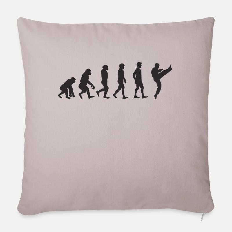 Evolution Karate - Sofakissen mit Füllung 45 x 45 cm - helles Taupe