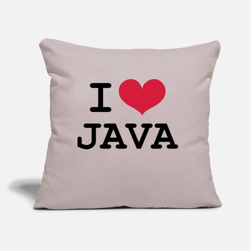 I Love Java Coussin et housse de 45 x 45 cm
