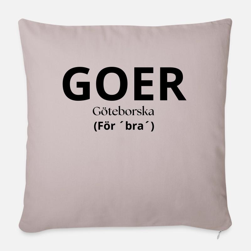 GOER - Sofakissen mit Füllung 45 x 45 cm - helles Taupe