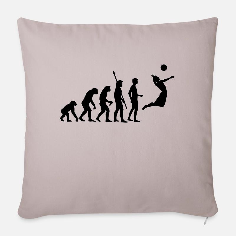 evolution_volleyball_1c - Sofakissen mit Füllung 45 x 45 cm - helles Taupe