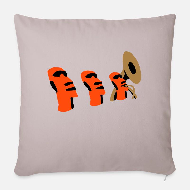 sousaphone rapa nui - Sofakissen mit Füllung 45 x 45 cm - helles Taupe