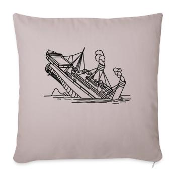 Le naufrage - Coussin et housse de 45 x 45 cm - taupe clair - Devant