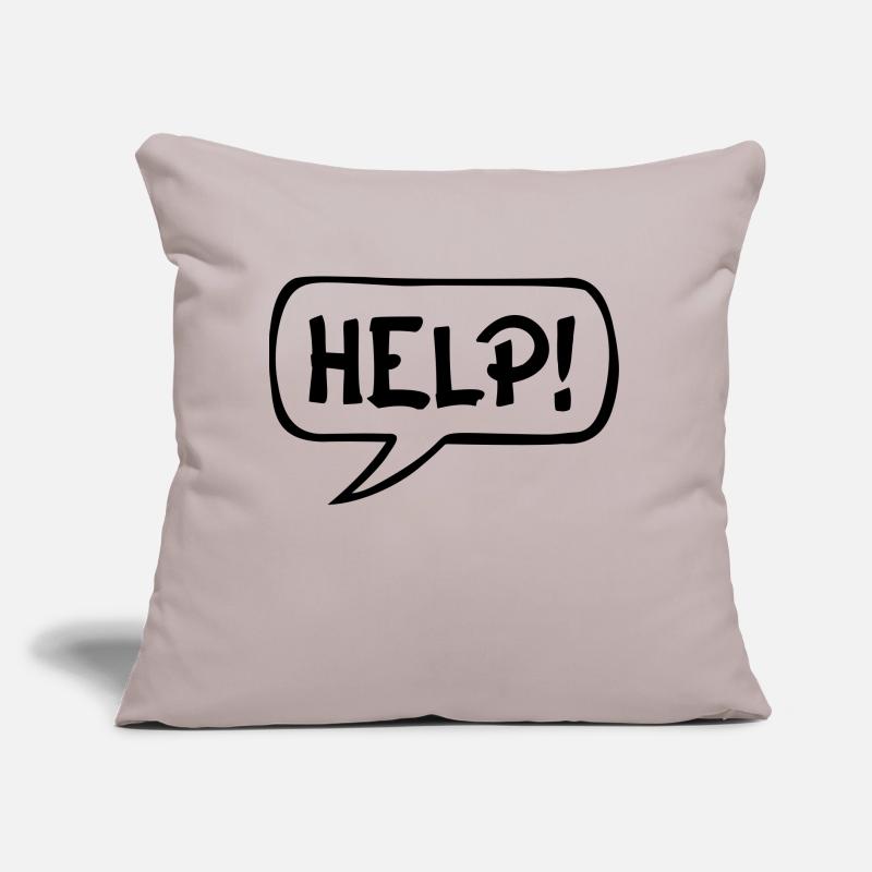 Comic Speech Bubble AIDE Coussin et housse de 45 x 45 cm
