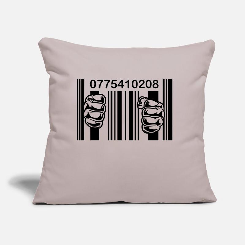 PRISON BARCODE Sofa pillow with filling 45cm x 45cm