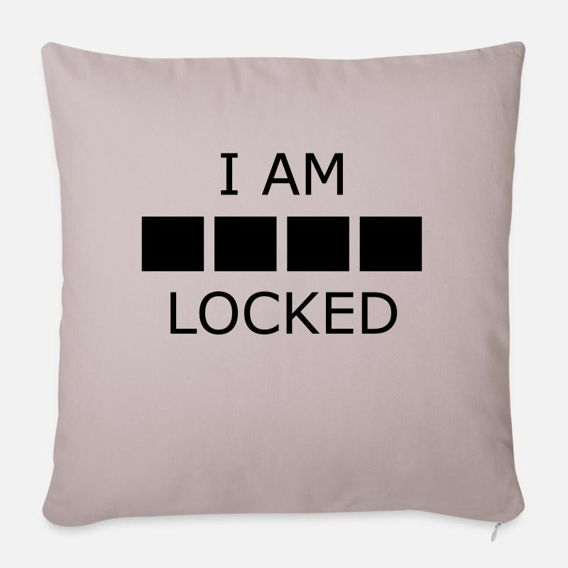 I Am Sher Locked improved - Sofakissen mit Füllung 45 x 45 cm - helles Taupe