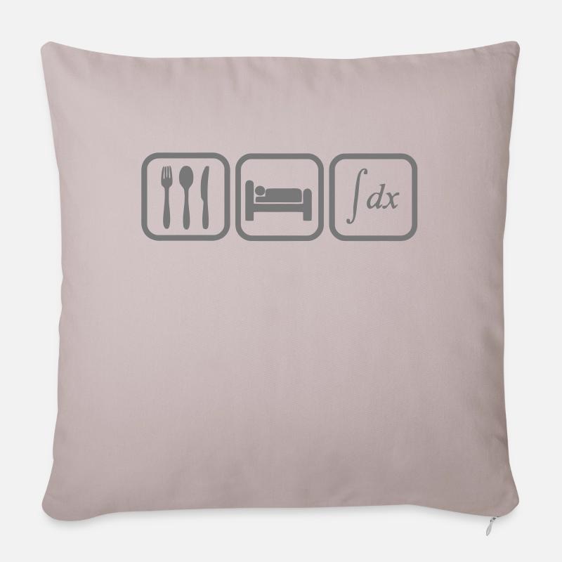 manger_dormir_calculer - Sofakissen mit Füllung 45 x 45 cm - helles Taupe