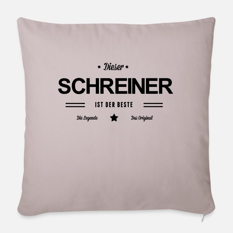 Bester Schreiner - Sofakissen mit Füllung 45 x 45 cm - helles Taupe