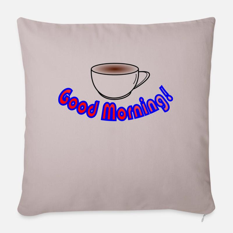 Bonjour - Coussin et housse de 45 x 45 cm - taupe clair