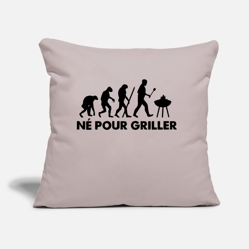 Né pour griller Évolution Coussin et housse de 45 x 45 cm