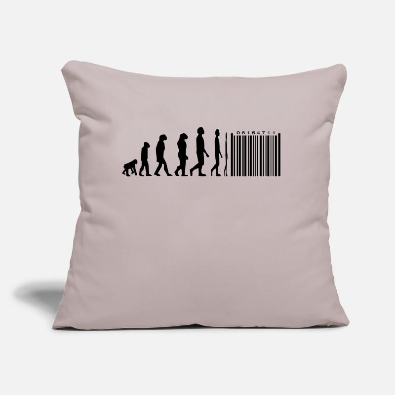 Evolution code à barres Coussin et housse de 45 x 45 cm