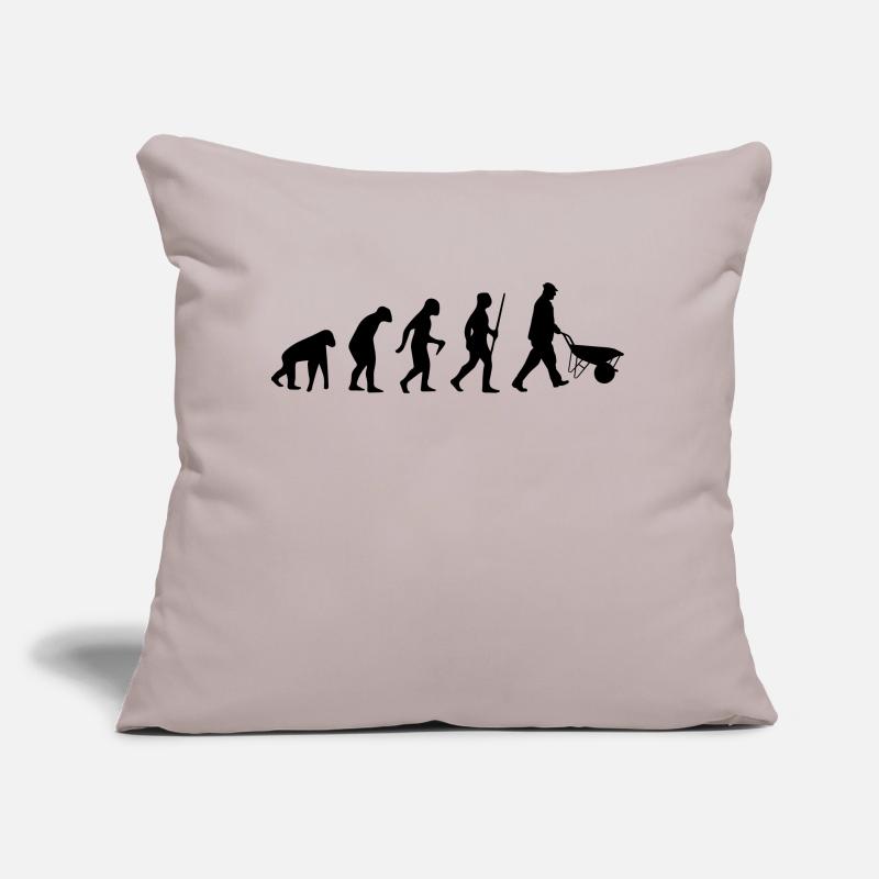 HANDWERKER EVOLUTION (BAUSTELLEN SHIRT) Sofakissen mit Füllung 45 x 45 cm