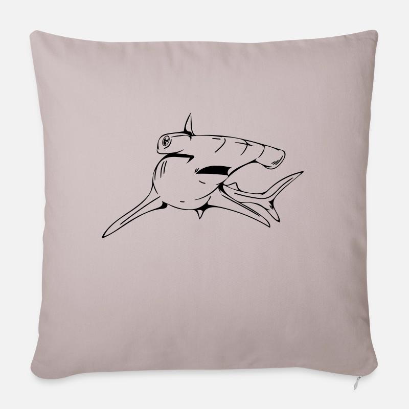 Tiburón martillo peligrosamente elegante - Sofapude med fyld 45 x 45 cm - Lys beige