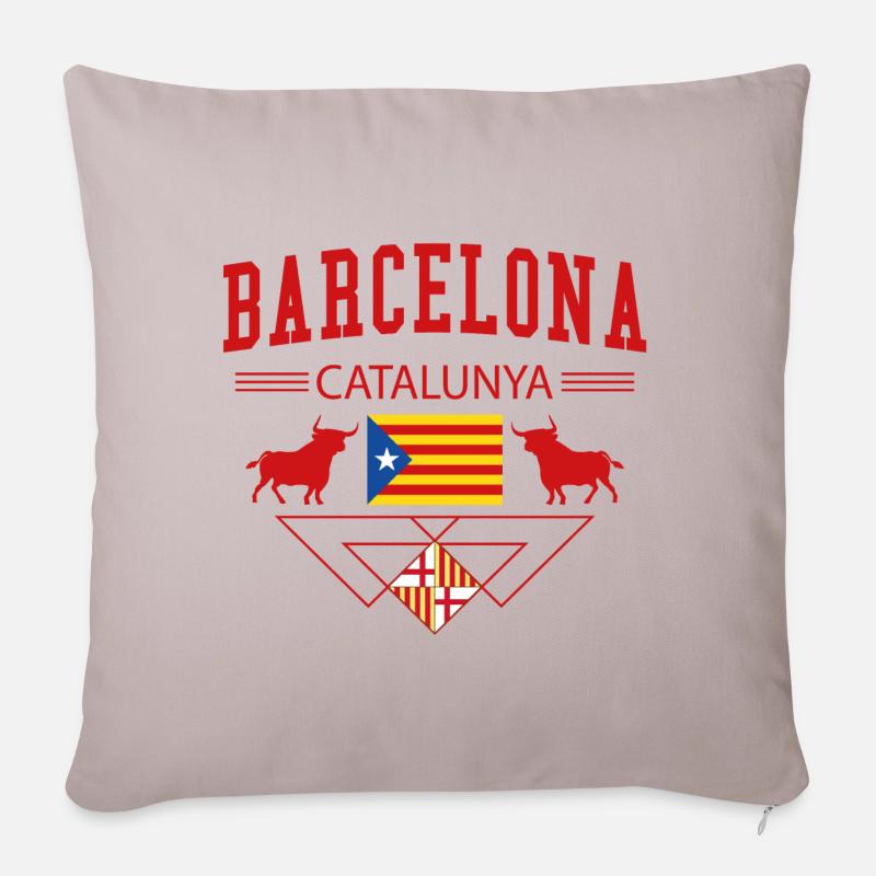 Barcelone - Coussin et housse de 45 x 45 cm - taupe clair