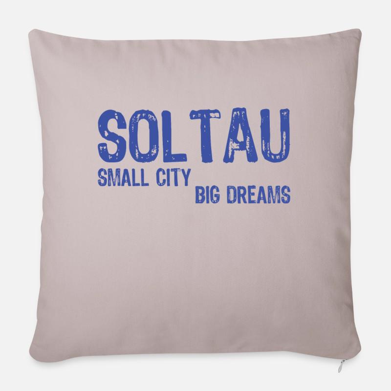 Soltau - Coussin et housse de 45 x 45 cm - taupe clair