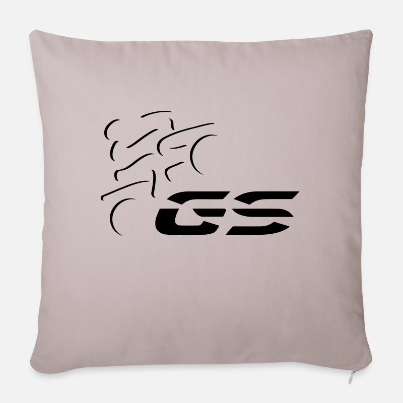 Logo GS pilote n° 6 | Noir - Coussin et housse de 45 x 45 cm - taupe clair