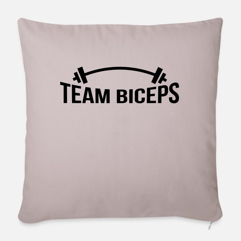TEAM BICEPS - Sofakissen mit Füllung 45 x 45 cm - helles Taupe