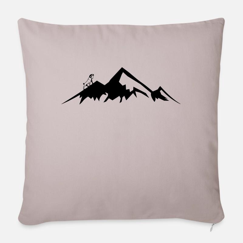 Bergziege - Sofakissen mit Füllung 45 x 45 cm - helles Taupe