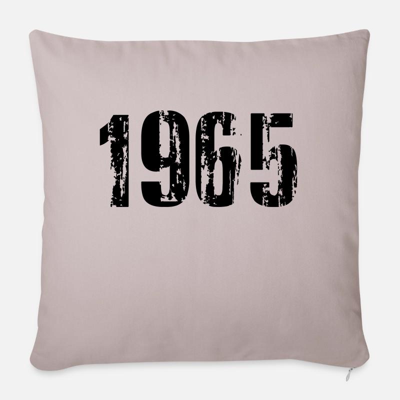 1965 - Sofakissen mit Füllung 45 x 45 cm - helles Taupe