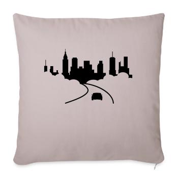 ville - Coussin et housse de 45 x 45 cm - taupe clair - Devant