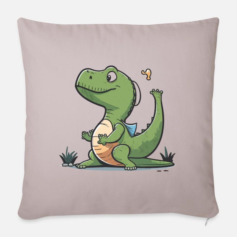 Flexibler T-Rex - Sofakissen mit Füllung 45 x 45 cm - helles Taupe