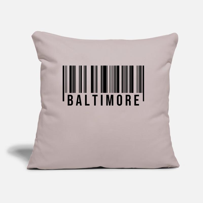 Baltimore Strichcode Sofakissen mit Füllung 45 x 45 cm