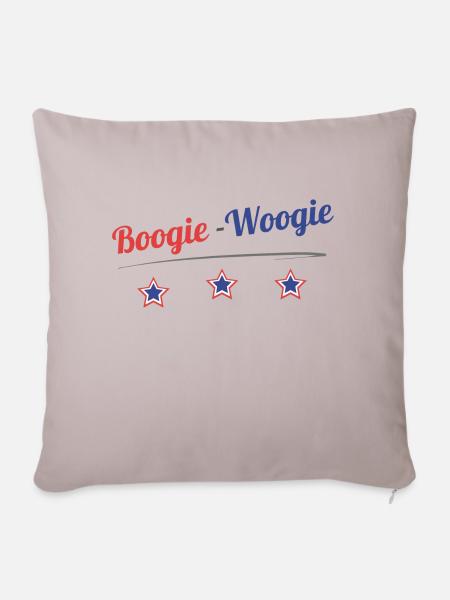 Boogie-Woogie-Sterne - Sofakissen mit Füllung 45 x 45 cm - helles Taupe