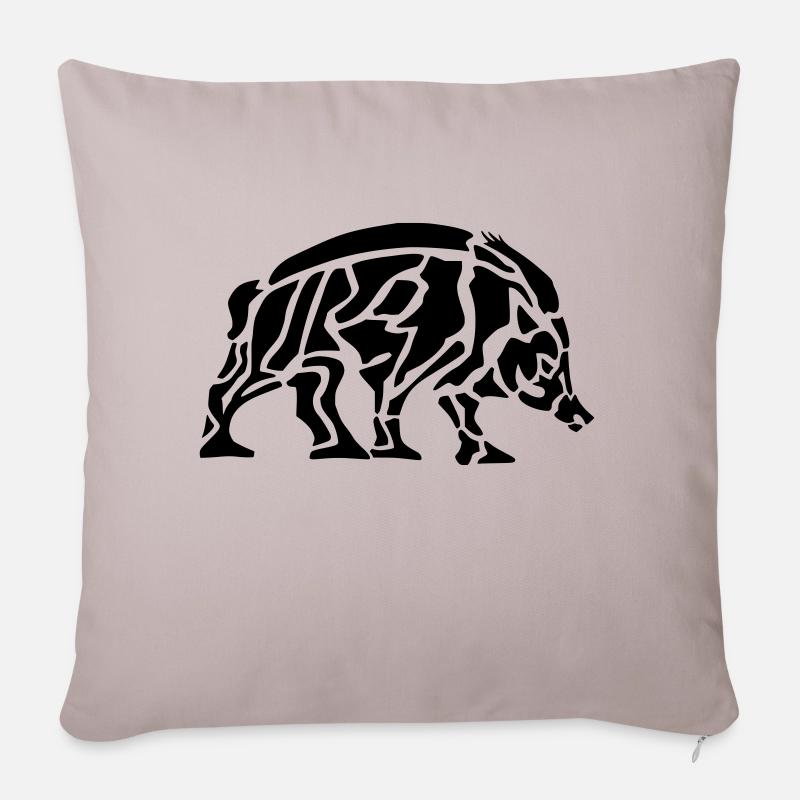 BoarSide - Coussin et housse de 45 x 45 cm - taupe clair