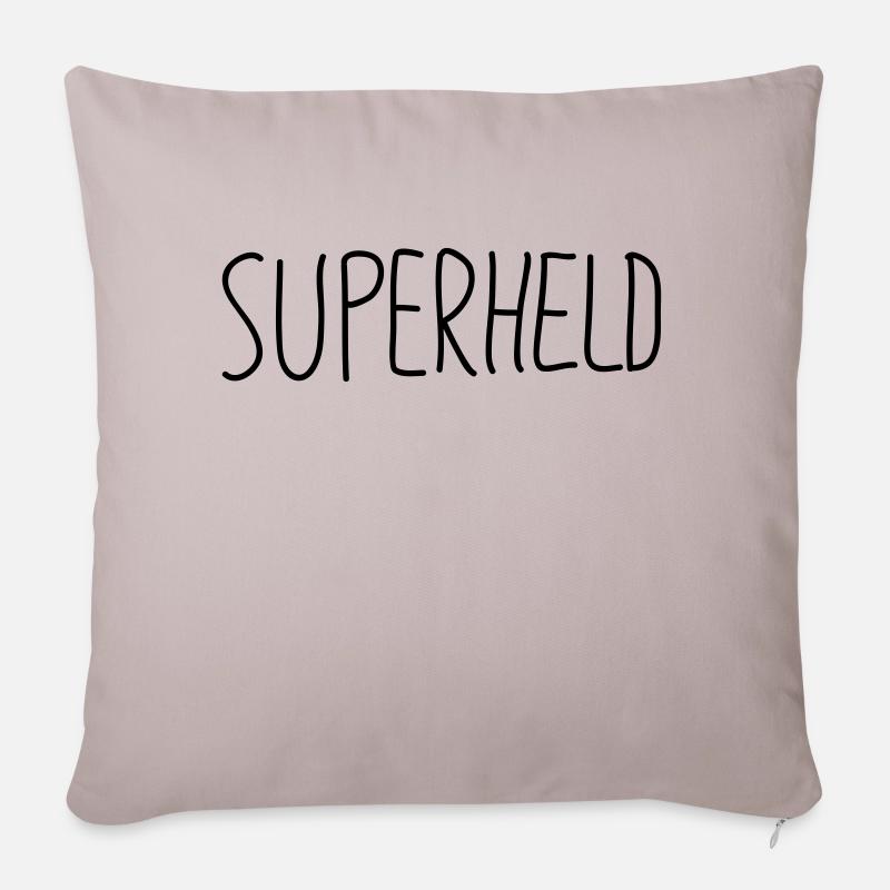 Superheld - Sofakissen mit Füllung 45 x 45 cm - helles Taupe