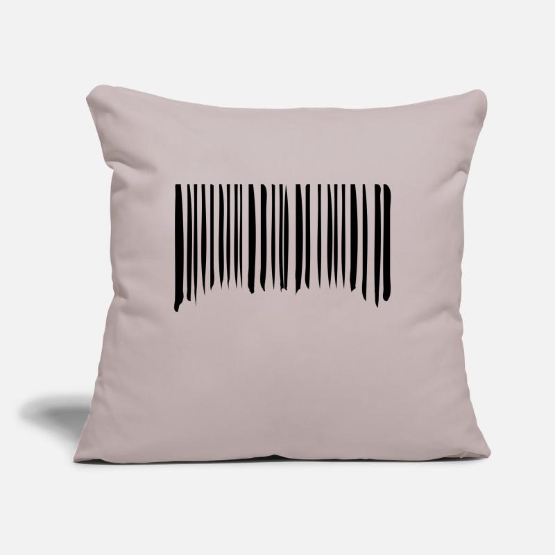 Barcode Strokes Lines Scribbled Barcode Scan Coussin et housse de 45 x 45 cm