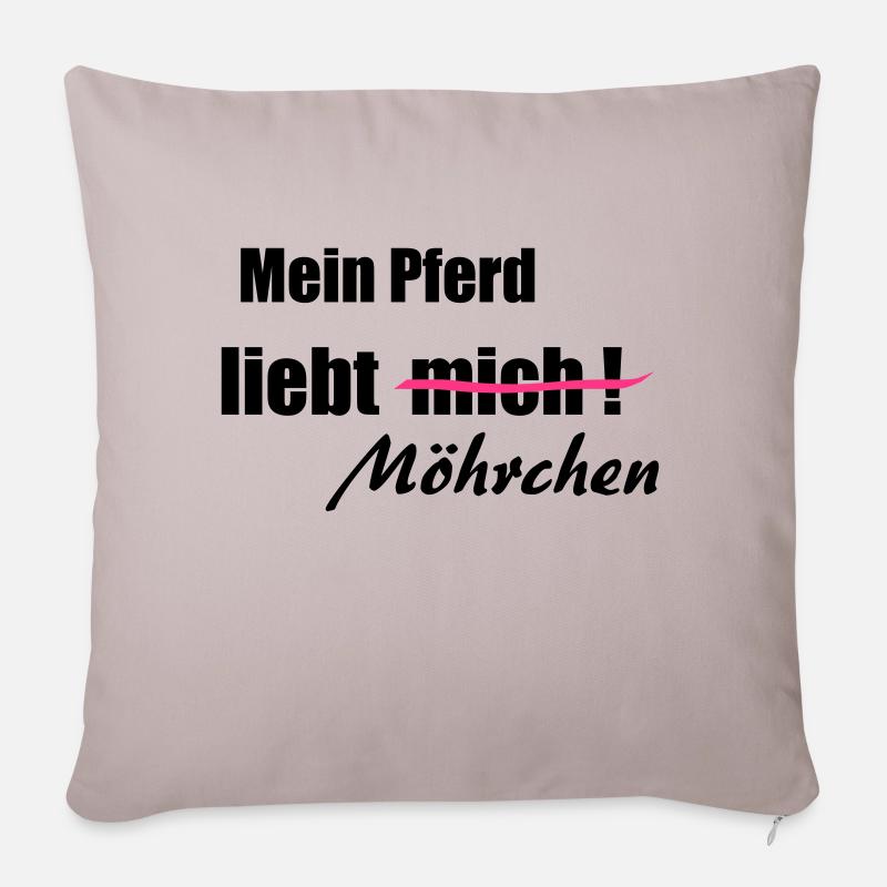 Möhrchen - Sofakissen mit Füllung 45 x 45 cm - helles Taupe