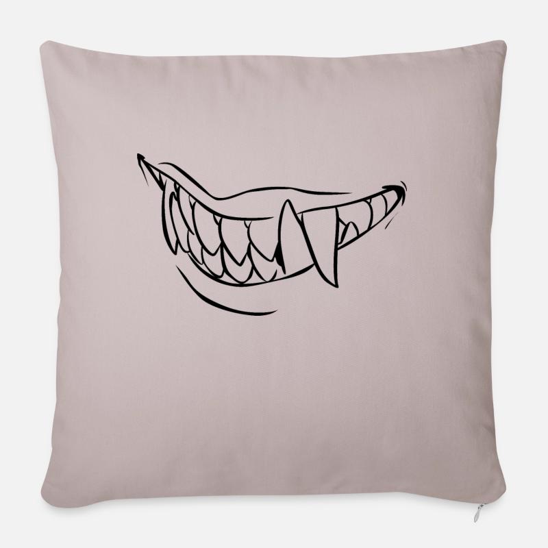 Vampir - Sofakissen mit Füllung 45 x 45 cm - helles Taupe