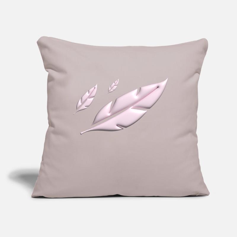 PINK FEATHERS FALLING Sofa pillow with filling 45cm x 45cm