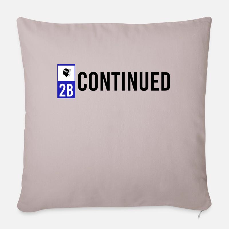 2b continued - Coussin et housse de 45 x 45 cm - taupe clair