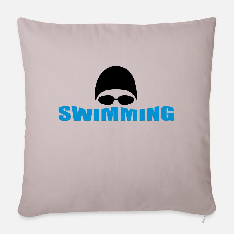 schwimmen - Coussin et housse de 45 x 45 cm - taupe clair