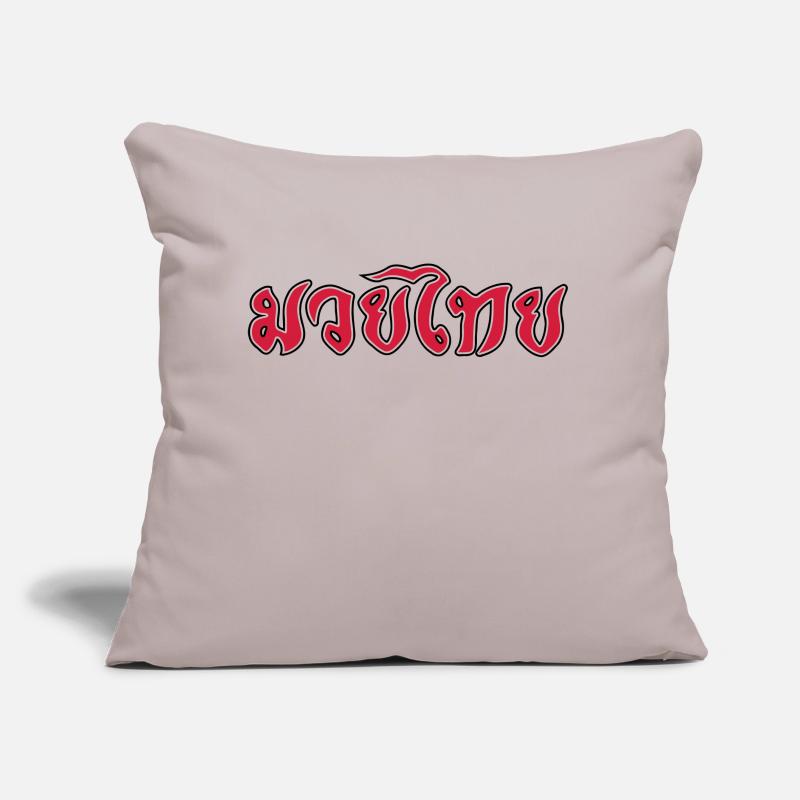 Muay Thai Script Coussin et housse de 45 x 45 cm