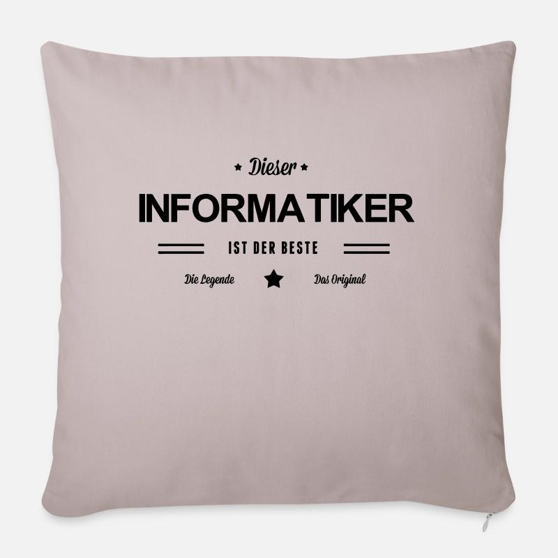 Bester Informatiker - Sofakissen mit Füllung 45 x 45 cm - helles Taupe