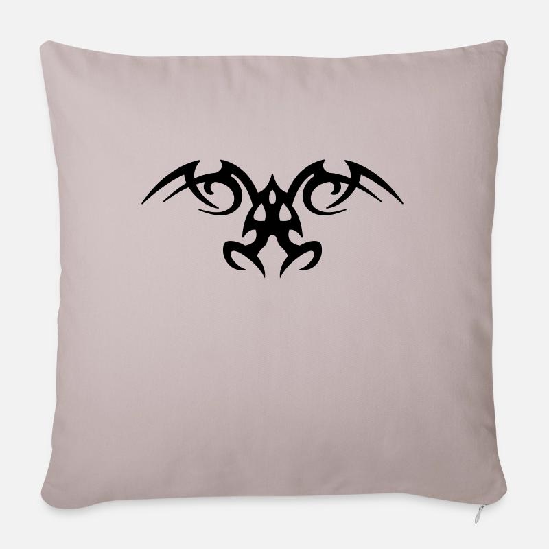 tribal 1 - Coussin et housse de 45 x 45 cm - taupe clair