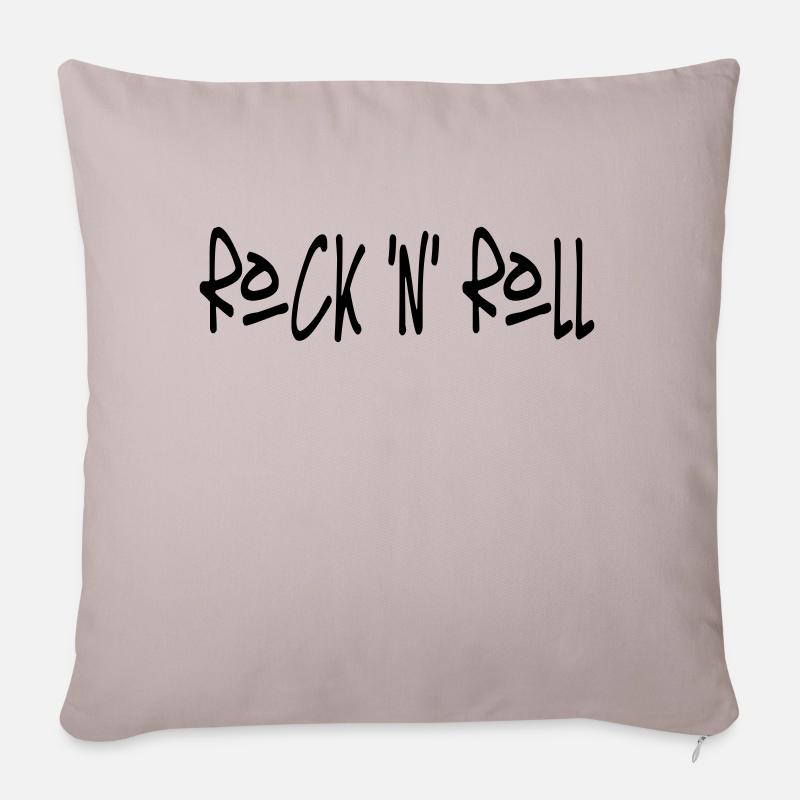 Rock n Roll - Sofakissen mit Füllung 45 x 45 cm - helles Taupe
