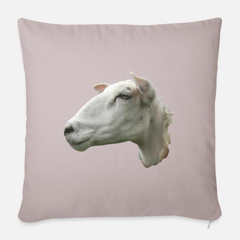 Schafkopf - Coussin et housse de 45 x 45 cm - taupe clair