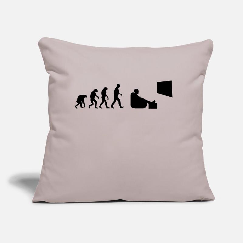 Fernsehen Bingewatching Serienmarathonevolution Sofakissen mit Füllung 45 x 45 cm
