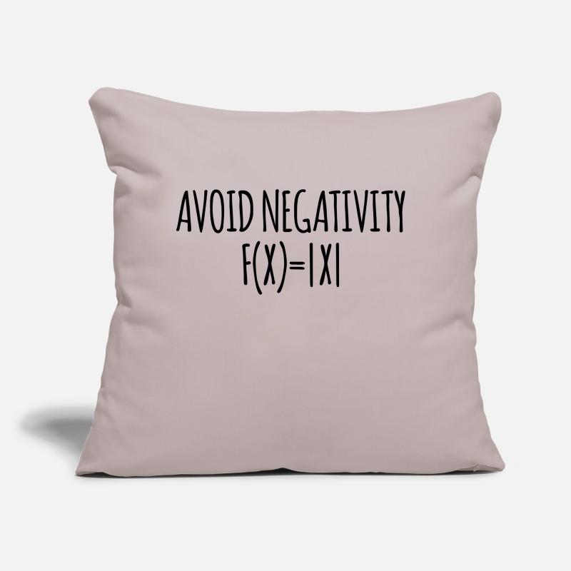 Avoid negativity math école cadeau enseignant Coussin et housse de 45 x 45 cm