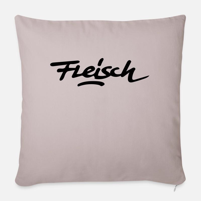 Fleisch - Sofakissen mit Füllung 45 x 45 cm - helles Taupe