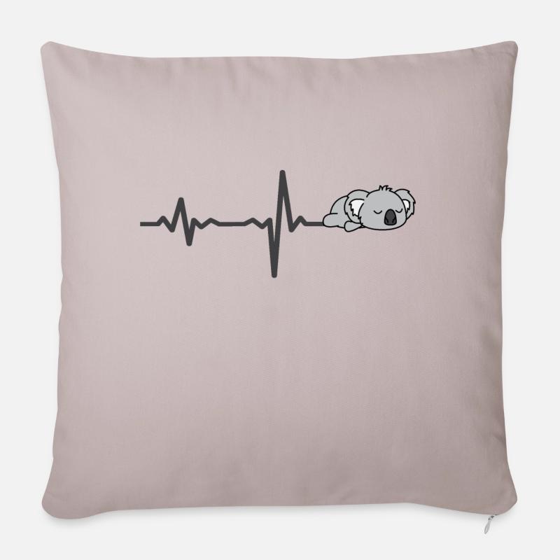 Cadeau Heartbeat Koala Bébé - Coussin et housse de 45 x 45 cm - taupe clair